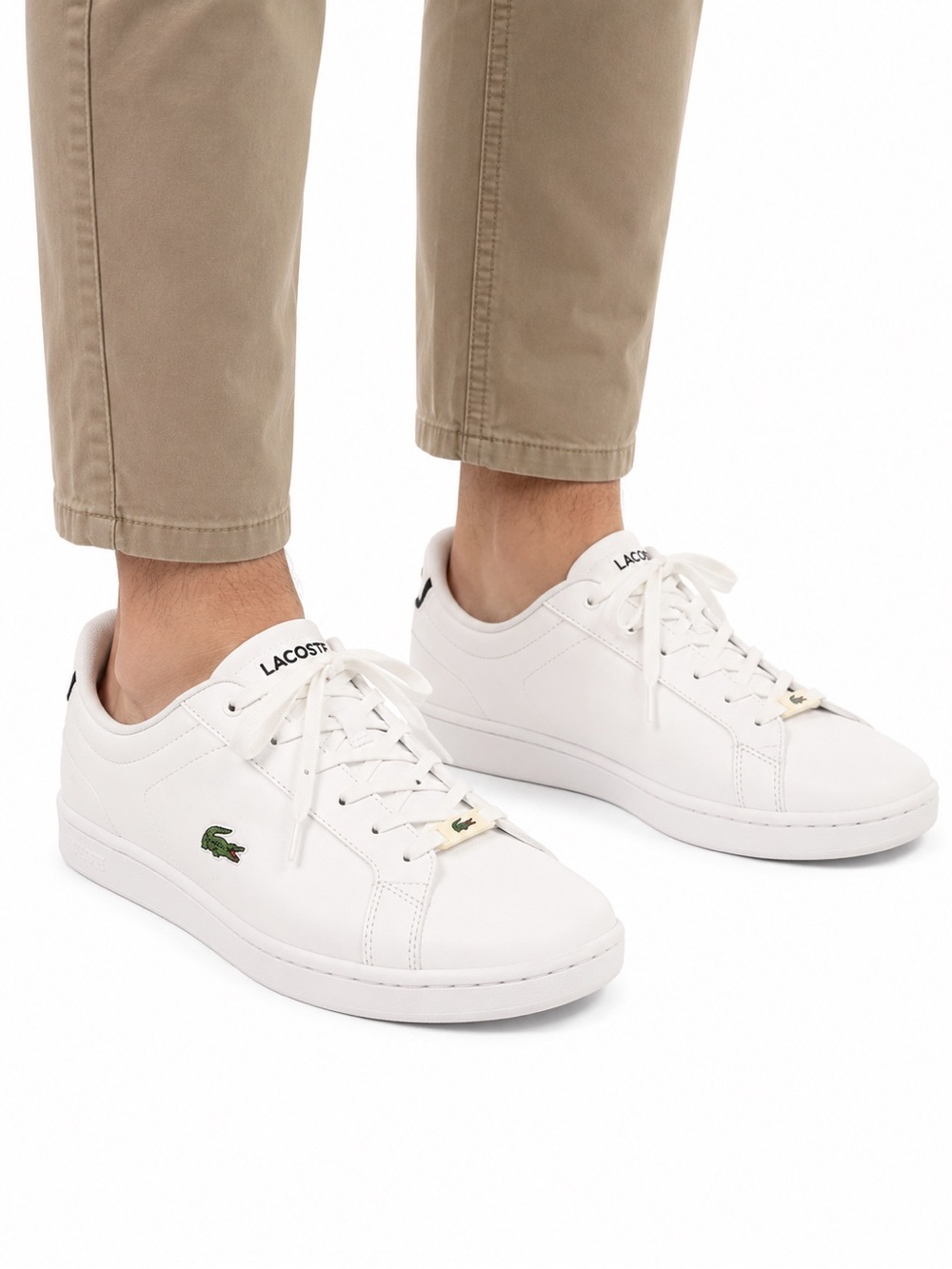 Size 7.5 Lacoste Women’s Carnaby Pro 123 8 Leather Sneakers White Casual Shoes